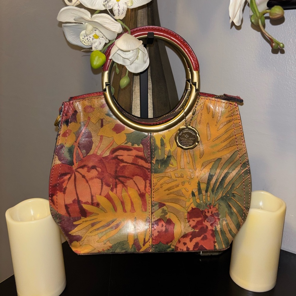 Patricia Nash Multicolor Leaf Print Shoulder Bag - Picture 1 of 7